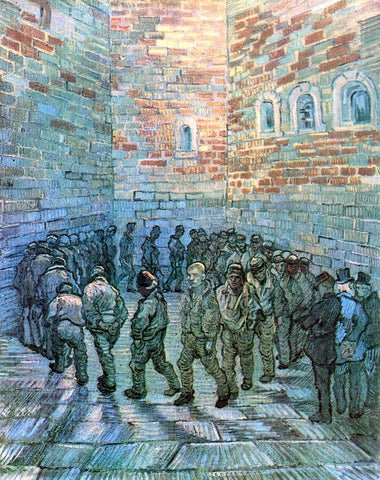 Prisoners Exercising (after Dore) by Vincent Van Gogh - Hand Painted Oil Painting