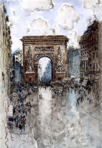 La Porte St. Denis, Paris by Frank Myers Boggs - Hand Painted Oil Painting