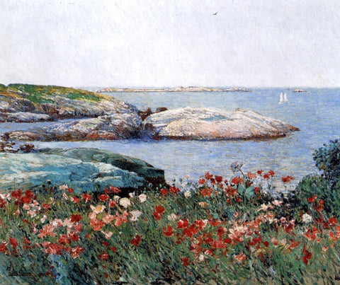 Poppies, Isles of Shoals by Frederick Childe Hassam - Hand Painted Oil Painting