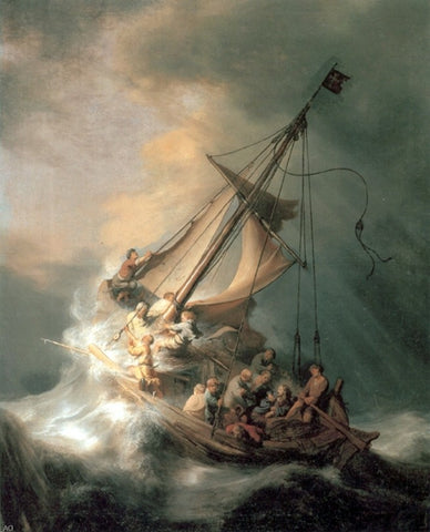 Christ in the Storm by Rembrandt Van Rijn - Hand Painted Oil Painting