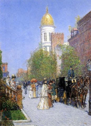A Spring Morning by Frederick Childe Hassam - Hand Painted Oil Painting