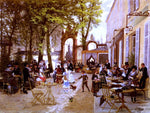 La Terrasse Du cafe Du Glacier, Place Stanislas A Nancy by Leon Joseph Voirin - Hand Painted Oil Painting