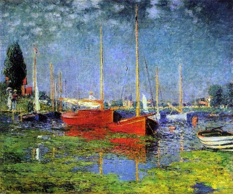 A Pleasure Boat at Argenteuil by Claude Oscar Monet - Hand Painted Oil Painting