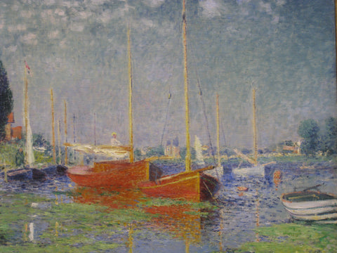 Red Boats Argenteuil by Claude Oscar Monet - Hand Painted Oil Painting