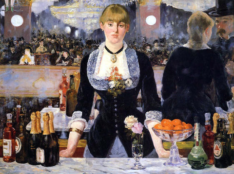  Edouard Manet A Bar at the Folies-Bergere - Hand Painted Oil Painting
