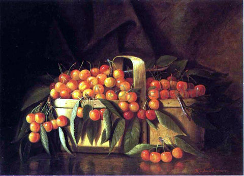  Richard La Barre Goodwin A Basket of Cherries - Hand Painted Oil Painting