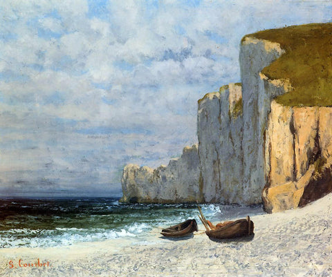  Gustave Courbet A Bay with Cliffs - Hand Painted Oil Painting