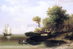  Xanthus Russell Smith A Blockade Runner Beached - Hand Painted Oil Painting