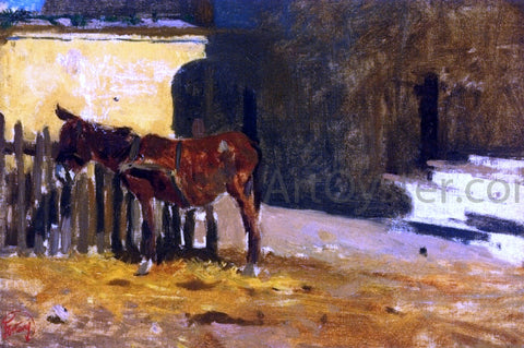  Mariano Fortuny Y Marsal A Burro on the Patio - Hand Painted Oil Painting