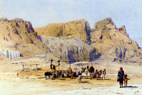  Charles Wilda A Camel Train At Aden - Hand Painted Oil Painting