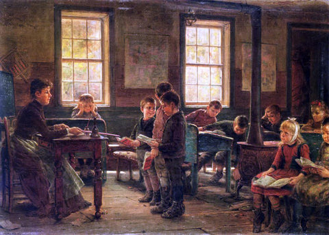 Edward Lamson Henry A Country School - Hand Painted Oil Painting
