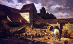  Charles Emile Jacque A Farmyard - Hand Painted Oil Painting