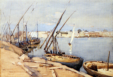  Arthur Melville A Harbor In Cairo - Hand Painted Oil Painting
