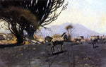  Wilhelm Kuhnert A Herd of Zebras - Hand Painted Oil Painting