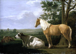  Abraham Van Calraet A Horse and Cows in a Landscape - Hand Painted Oil Painting