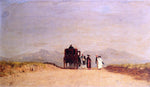  Jervis McEntee A Journey's Pause in the Roman Campagna - Hand Painted Oil Painting