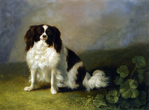  Jacob Philipp Hackert A King Charles Spaniel in a Landscape - Hand Painted Oil Painting