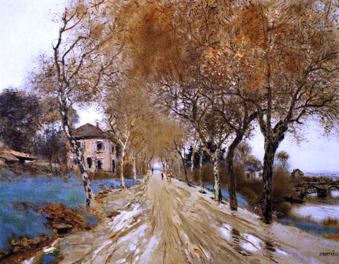  Jean-Francois Raffaelli A Lane of Plane Trees - Hand Painted Oil Painting