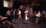 Francesco Bergamini A Lively Discussion - Hand Painted Oil Painting