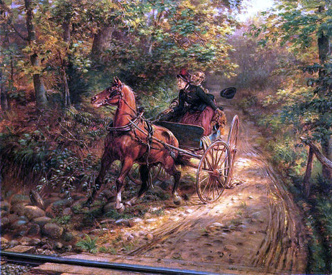  Edward Lamson Henry A Moment of Peril - Hand Painted Oil Painting