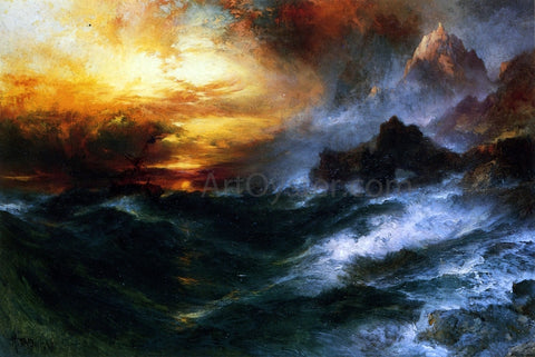  Thomas Moran A Mountain of Loadstone - Hand Painted Oil Painting