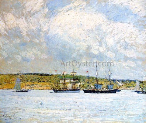  Frederick Childe Hassam A Parade of Boats - Hand Painted Oil Painting