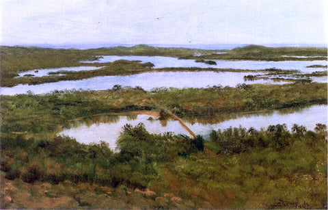  Albert Bierstadt River Estuary - Hand Painted Oil Painting