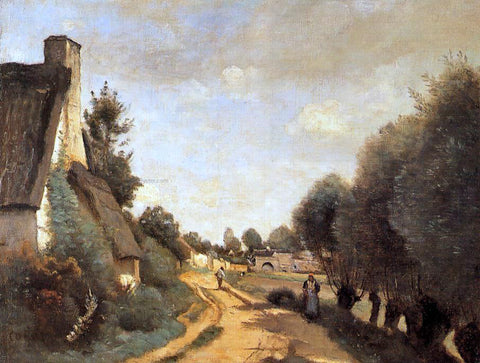  Jean-Baptiste-Camille Corot A Road near Arras - Hand Painted Oil Painting