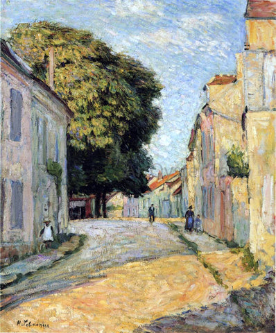  Henri Lebasque A street in Montevrain - Hand Painted Oil Painting