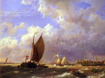  Cornelis Christiaan Dommelshuizen A Sunlit Dock - Hand Painted Oil Painting
