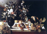  Master of Hartford Still-life A Table Laden with Flowers and Fruit - Hand Painted Oil Painting