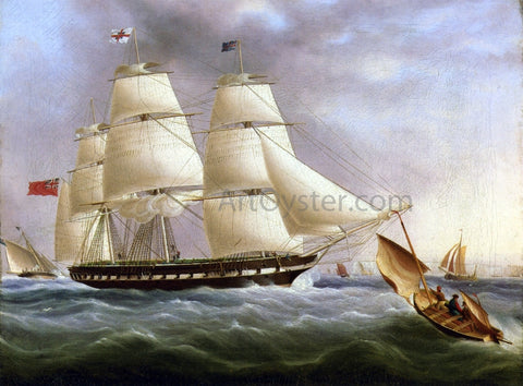  James E Buttersworth A Three-Masted Ship off Dover - Hand Painted Oil Painting