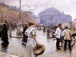  Paul-Gustave Fischer A View of Kongens Nytorv, Copenhagen - Hand Painted Oil Painting