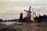  Claude Oscar Monet Windmill at Zaandam - Hand Painted Oil Painting