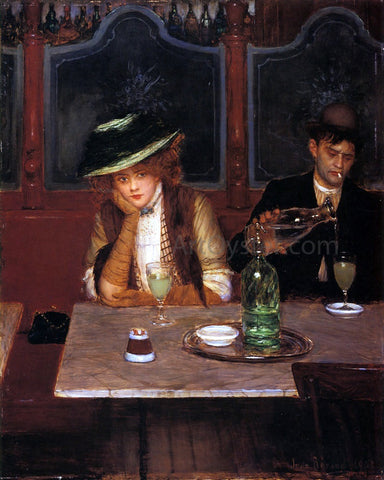  Jean-Georges Beraud Absinthe Drinkers - Hand Painted Oil Painting