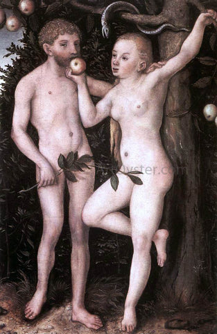  The Elder Lucas Cranach Adam and Eve - Hand Painted Oil Painting