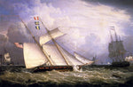  Robert Salmon American Schooner Under Sail with Heavy Seas - Hand Painted Oil Painting