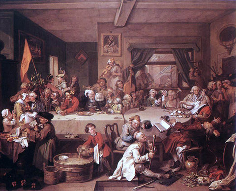  William Hogarth An Election Entertainment - Hand Painted Oil Painting