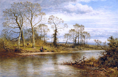 Benjamin Williams Leader An English River in Autumn - Hand Painted Oil Painting