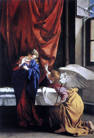  Orazio Gentileschi Annunciation - Hand Painted Oil Painting