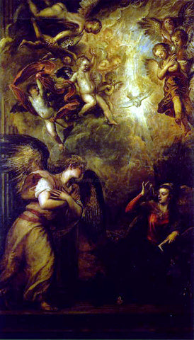  Titian Annunciation - Hand Painted Oil Painting