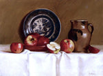  Milne Ramsey Apples, Ming Plate and Earthenware Pitcher - Hand Painted Oil Painting