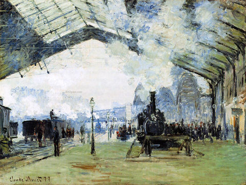  Claude Oscar Monet Arrival of the Normandy Train, Gare Saint-Lazare - Hand Painted Oil Painting
