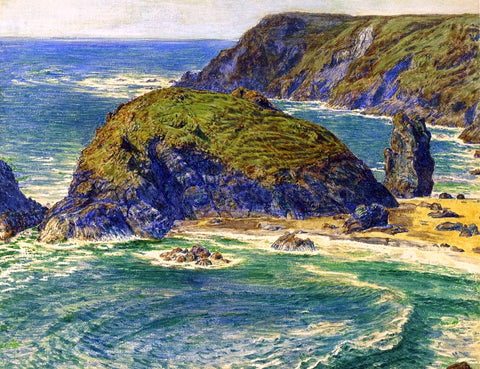  William Holman Hunt Asparagus Island, Kynance, Cornwall (also known as Asparagus Island, near Lizard Point) - Hand Painted Oil Painting