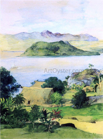  John La Farge At Naiserelangi from Ratu Jonii Mandraiwiwi's "Yavu," July 14th, 1891 - Hand Painted Oil Painting