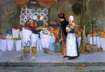  Frederick Childe Hassam At the Florist - Hand Painted Oil Painting