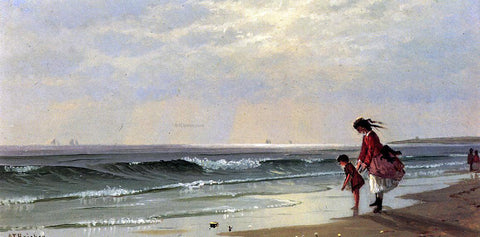  Alfred Thompson Bricher At the Shore - Hand Painted Oil Painting