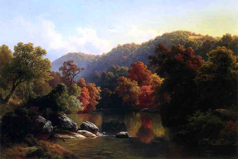  Paul Weber Autumn on the River - Hand Painted Oil Painting