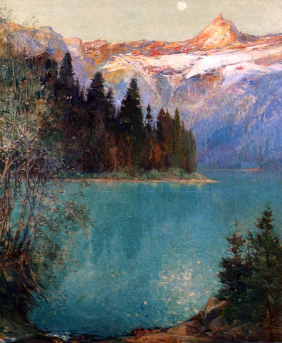  Oliver Dennett Grover Avalanche Lake - Hand Painted Oil Painting