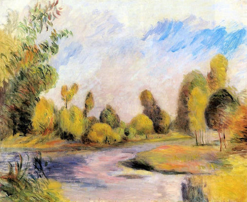  Pierre Auguste Renoir Banks of a River - Hand Painted Oil Painting